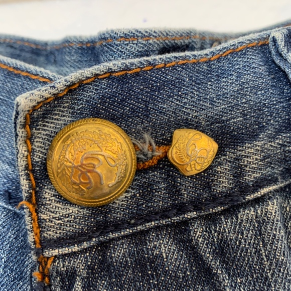 COOGI Jeans Mens Waist 36 Length 16.5 Blue Crest Pocket Hip Hop Y2K - Picture 10 of 15